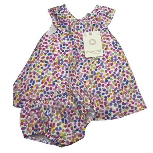 Mayoral Other - NWT Mayoral Confetti Sundress and Bloomers Size 4-6m.